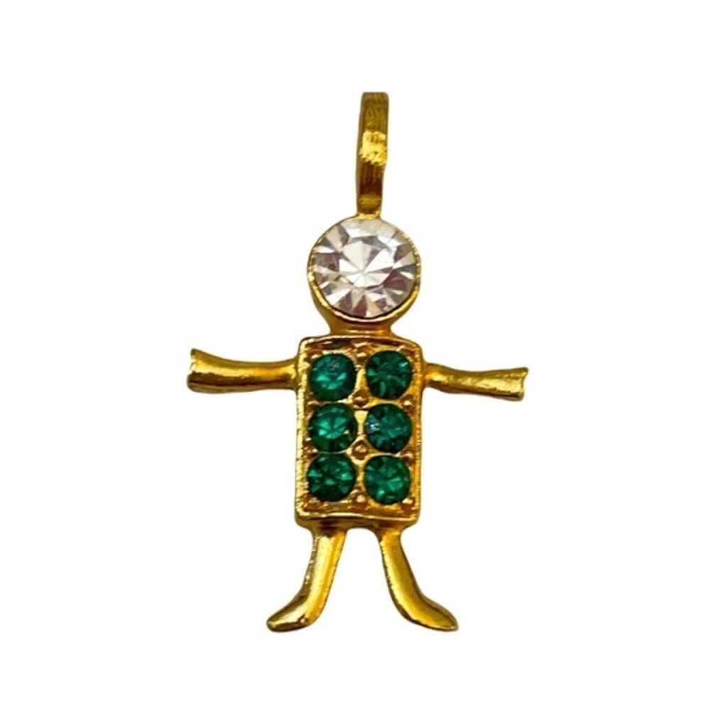 Vintage Green Traditional Boy Charm